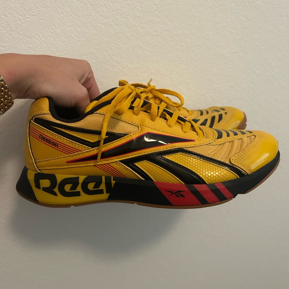 Reebok Bold Yellow and Black Sneakers